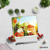DECORITA Cam Kesme Tahtası- Sebze Sepeti - 2