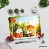 DECORITA Cam Kesme Tahtası- Sebze Sepeti - 3