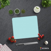 DECORITA Cam Kesme Tahtası- Düz Renk - Pudra Mavi - 2