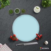 DECORITA Cam Kesme Tahtası- Düz Renk - Pudra Mavi - 4