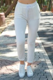 Boy Likra Eşofman Altı Beyaz - 8027.1169. - 3