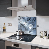 DECORITA Cam Ocak Arkası Koruyucu- Gece Desen - 4