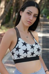 Kadın Balenli Sporcu Büstiyer Beyaz2 - 2856.125. - 1