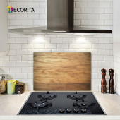 DECORITA Cam Ocak Arkası Koruyucu- Ahşap Görünümlü - 1