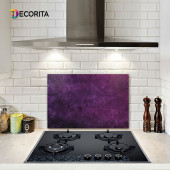 DECORITA Cam Ocak Arkası Koruyucu- Mor Doku - 1