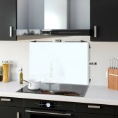 DECORITA Cam Ocak Arkası Koruyucu- Düz Renk - Beyaz - 3