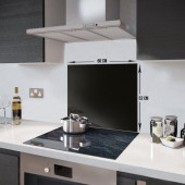 DECORITA Cam Ocak Arkası Koruyucu- Düz Renk - Siyah - 4