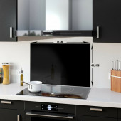 DECORITA Cam Ocak Arkası Koruyucu- Düz Renk - Siyah - 5