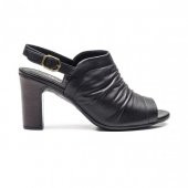 Pureny Yüksek Topuk Hakiki Deri Kadın Sandalet 9034 - 2