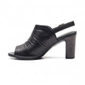 Pureny Yüksek Topuk Hakiki Deri Kadın Sandalet 9034 - 3