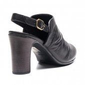 Pureny Yüksek Topuk Hakiki Deri Kadın Sandalet 9034 - 4