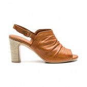 Pureny Yüksek Topuk Hakiki Deri Kadın Sandalet 9034 - 6