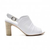 Pureny Yüksek Topuk Hakiki Deri Kadın Sandalet 9034 - 10