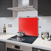 DECORITA Cam Ocak Arkası Koruyucu- Düz Renk - Nar Çiçeği thumbnail 2