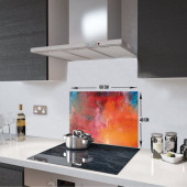 DECORITA Cam Ocak Arkası Koruyucu- Renkli Yağlıboya - 3