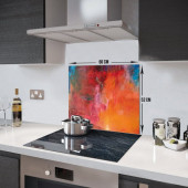 DECORITA Cam Ocak Arkası Koruyucu- Renkli Yağlıboya - 4