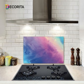 DECORITA Cam Ocak Arkası Koruyucu- Renkli Tuval - 1