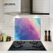 DECORITA Cam Ocak Arkası Koruyucu- Renkli Tuval - 2