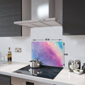 DECORITA Cam Ocak Arkası Koruyucu- Renkli Tuval - 3