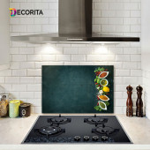 DECORITA Cam Ocak Arkası Koruyucu- Renkli Baharatlar - 1