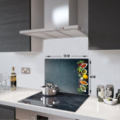 DECORITA Cam Ocak Arkası Koruyucu- Renkli Baharatlar - 3