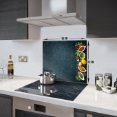 DECORITA Cam Ocak Arkası Koruyucu- Renkli Baharatlar - 4