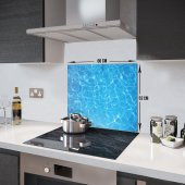 DECORITA Cam Ocak Arkası Koruyucu- Deniz Baskılı - 2