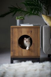 MDF Ayaklı Konsept Kare Kedi Evi TSE CE BELGELİ - 1