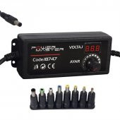 Ayarlı Göstergeli Adaptör Çok Uçlu 3-24 Volt 2 Amper 18747 - 1