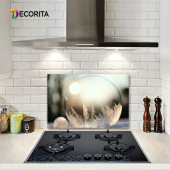 DECORITA Cam Ocak Arkası Koruyucu- Kış Küresi - 1