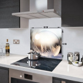 DECORITA Cam Ocak Arkası Koruyucu- Kış Küresi - 4
