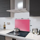 DECORITA Cam Ocak Arkası Koruyucu- Düz Renk - Neon Pembe - 1