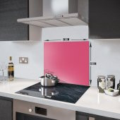 DECORITA Cam Ocak Arkası Koruyucu- Düz Renk - Neon Pembe - 2