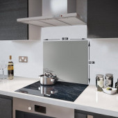 DECORITA Cam Ocak Arkası Koruyucu- Düz Renk - Gri - 4