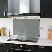 DECORITA Cam Ocak Arkası Koruyucu- Düz Renk - Gri - 5