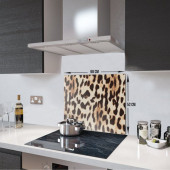 DECORITA Cam Ocak Arkası Koruyucu- Leopar Desen - 4