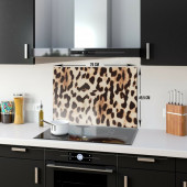 DECORITA Cam Ocak Arkası Koruyucu- Leopar Desen - 5