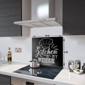 DECORITA Cam Ocak Arkası Koruyucu- My Kitchen My Rules - 4
