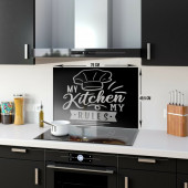 DECORITA Cam Ocak Arkası Koruyucu- My Kitchen My Rules - 5