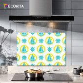DECORITA Cam Ocak Arkası Koruyucu- Yelken desen - 1