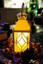 Country Tarzı Barcelona Pilli ve Usbli Led Fener - 1