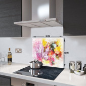 DECORITA Cam Ocak Arkası Koruyucu- Renkli Yapraklar - 4