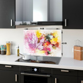 DECORITA Cam Ocak Arkası Koruyucu- Renkli Yapraklar - 5