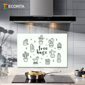 DECORITA Cam Ocak Arkası Koruyucu- Free Hugs - 1