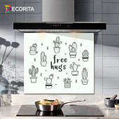 DECORITA Cam Ocak Arkası Koruyucu- Free Hugs - 2