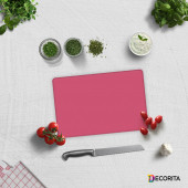 DECORITA Cam Kesme Tahtası- Düz Renk - Neon Pembe - 1