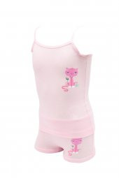 KATAMİNO CAT LOVE KEDİLİ KIZ ÇOCUK ATLET BOXER TAKIM | K128091 - 1