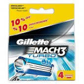 Gillette Mach3 Turbo 4 lü Yedek - 1