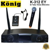 König K-312 EY El Yaka Kablosuz Mikrofon 16 Digital Kanal Uhf - 2