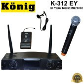 König K-312 EY El Yaka Kablosuz Mikrofon 16 Digital Kanal Uhf - 3